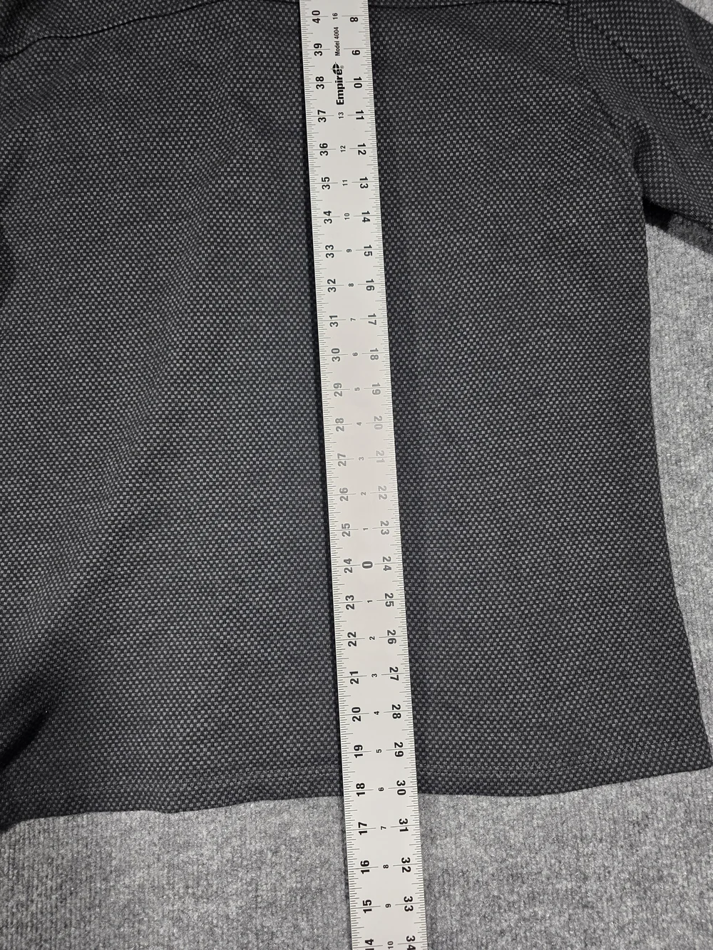 Ted Baker London Men XXL Charcoal Gray Geometric Pattern Long Sleeve Button Shir